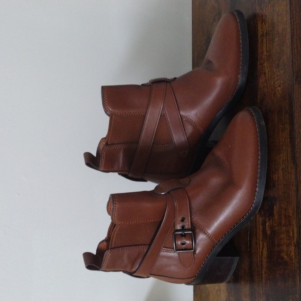 Coach Brown Leather Ankle Booties